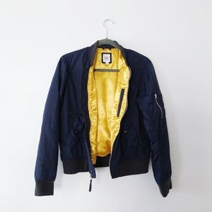 Navy Blue Bomber Flight Jacket